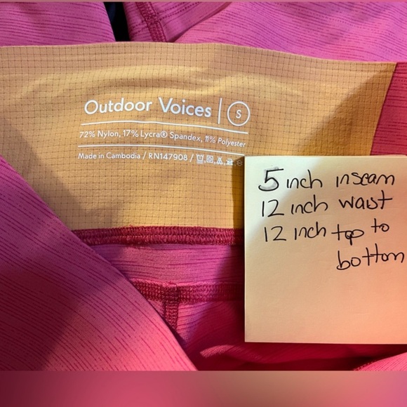 Outdoor Voices Full Length Leggings(S) & Warmup 5” Shorts(S) Bundle of 2 EUC - Picture 12 of 13